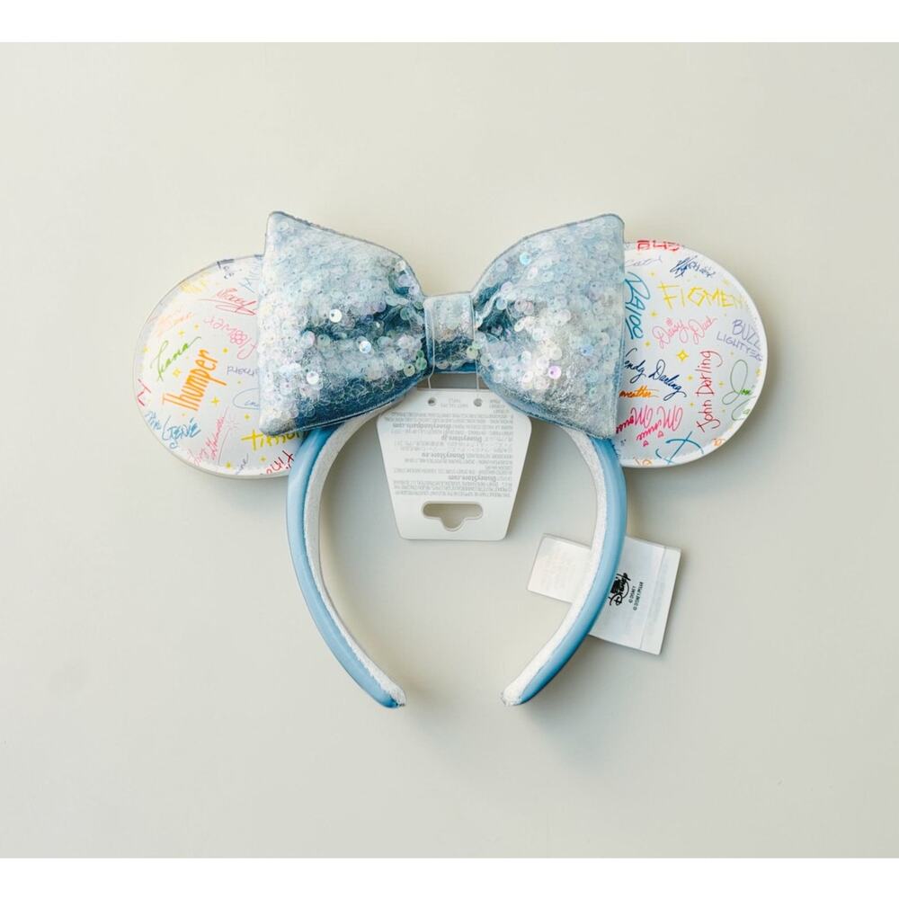 2026 Disney Parks Storybook Character Signatures Minnie Ears Headband NWT